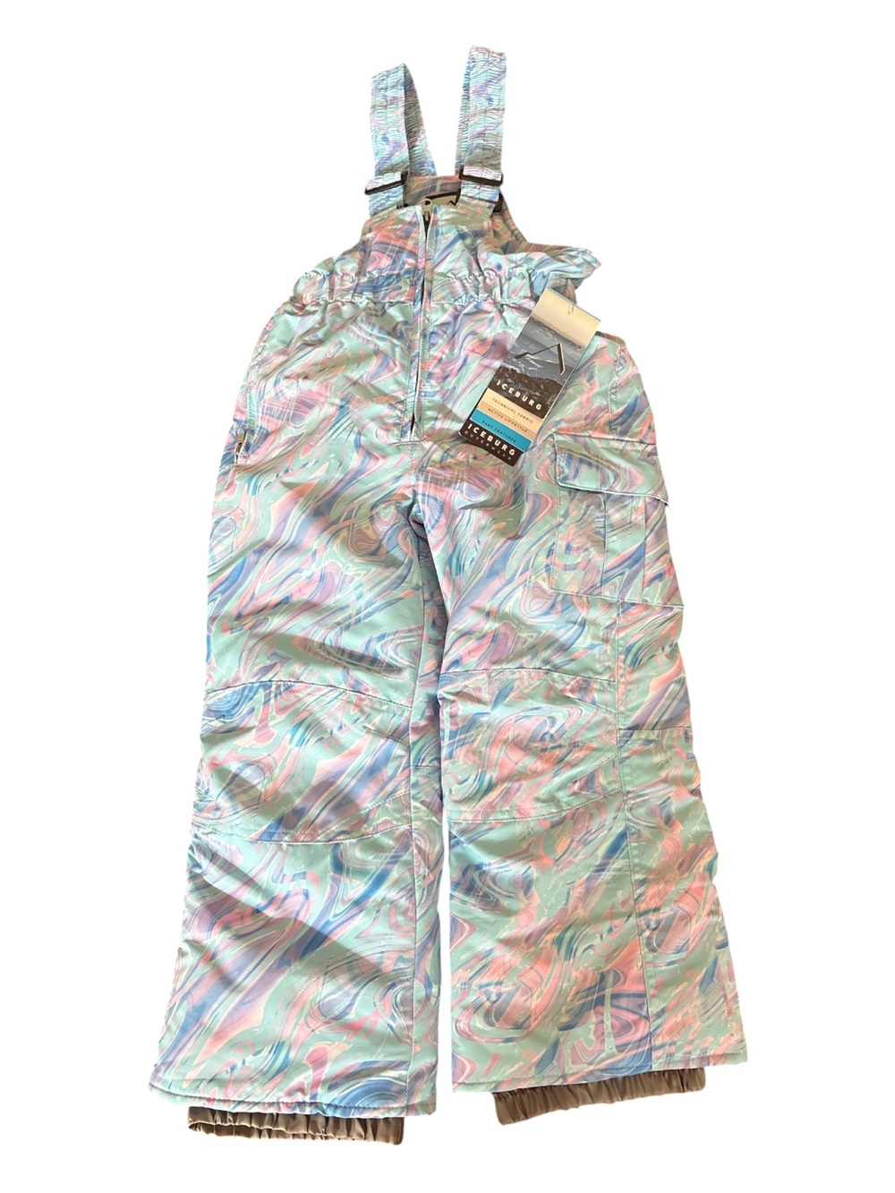 ICEBURG KIDS SKI SNOW BIB OVERALLS SIZE 5/6 READY TO HIT THE SLOPES